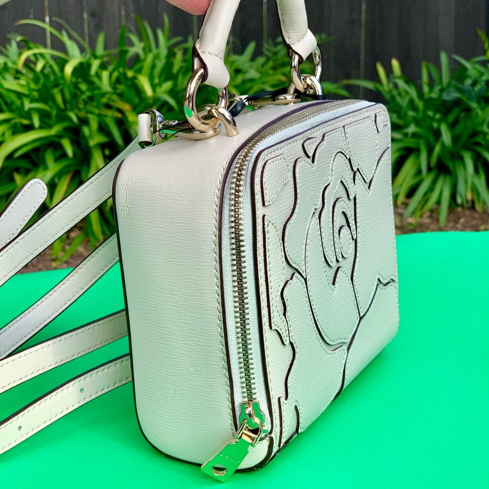 DKNY Sara Sutton Floral Appliqué Leather Crossbody - Picture 3 of 8